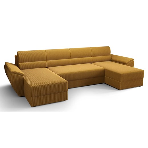 Musztardowy narożnik rozkładany z pojemnikiem G7-H00 ze sklepu Edinos.pl w kategorii Narożniki - zdjęcie 187804118