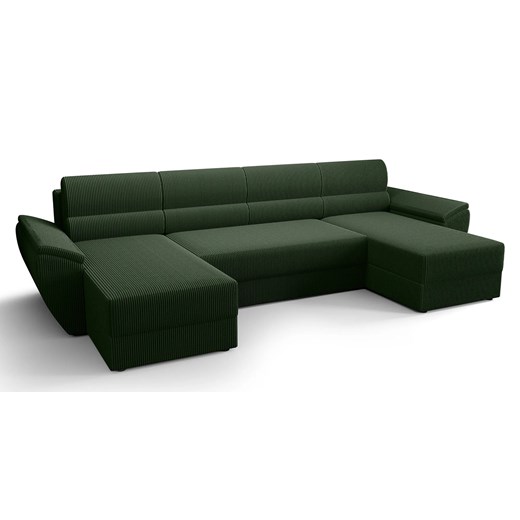 Zielony narożnik w kształcie U z pojemnikiem F6-W89 ze sklepu Edinos.pl w kategorii Narożniki - zdjęcie 187804125