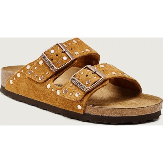 Birkenstock Klapki Arizona Rivet LEVE | zamsz | narrow fit ze sklepu Gomez Fashion Store w kategorii Klapki damskie - zdjęcie 187804648