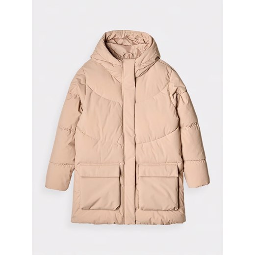 4F Kurtka puchowa w kolorze beżowym ze sklepu Limango Polska w kategorii Kurtki damskie - zdjęcie 187804766
