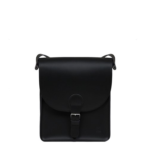 czarna torba skórzana na ramię listonoszka Clyde ze sklepu Słoń Torbalski w kategorii Torby męskie - zdjęcie 187805039