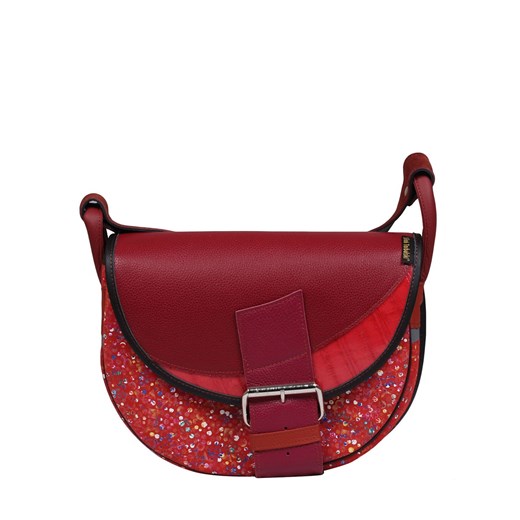 bordowa damska torebka skórzana listonoszka  na ramię Freshman Mini ze sklepu Słoń Torbalski w kategorii Listonoszki - zdjęcie 187805048