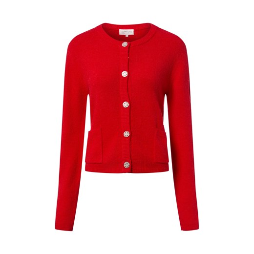 Guido Maria Kretschmer Damski kardigan z wełną i alpaką - Hanni Kobiety Sztuczne włókno czerwony jednolity ze sklepu vangraaf w kategorii Swetry damskie - zdjęcie 187805096