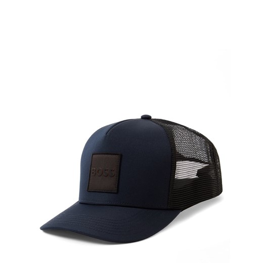 BOSS Orange Męska czapka z daszkiem - Elliot-PL Mężczyźni Sztuczne włókno granatowy jednolity ze sklepu vangraaf w kategorii Czapki z daszkiem męskie - zdjęcie 187805116