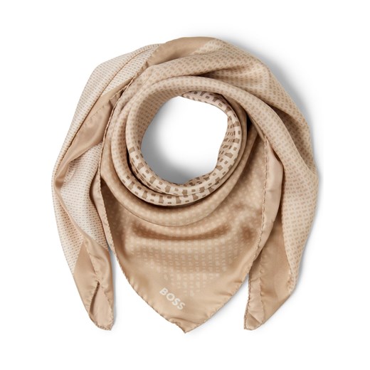 BOSS Jedwabna apaszka damska - Lainy Kobiety kitt wzorzysty ze sklepu vangraaf w kategorii Szaliki i chusty damskie - zdjęcie 187805119