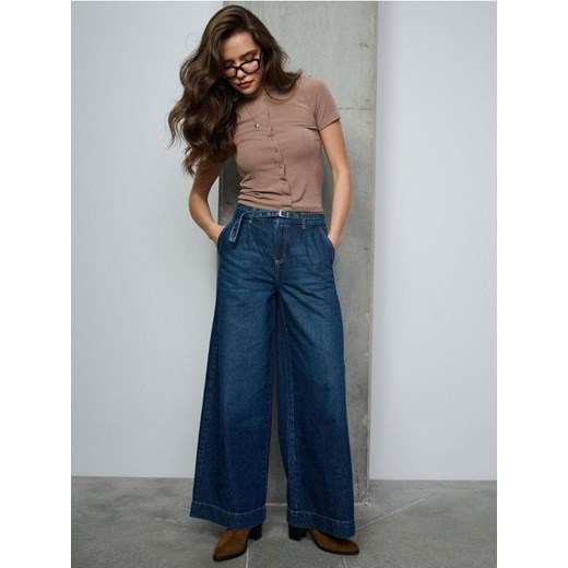 Sinsay - Jeansy wide leg - niebieski ze sklepu Sinsay w kategorii Jeansy damskie - zdjęcie 187805846