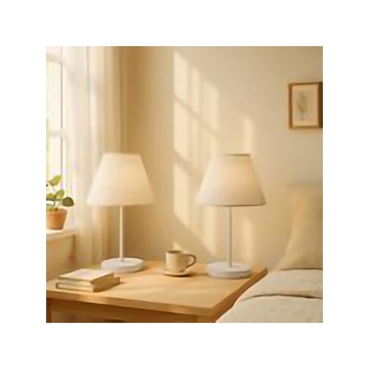 Opviq Lampa stołowa w kolorze białym - wys. 37 x Ø 22 cm ze sklepu Limango Polska w kategorii Oświetlenie - zdjęcie 187806028