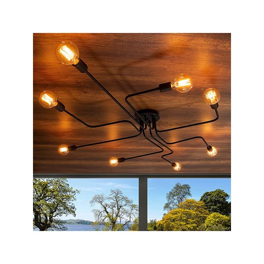 Opviq Lampa sufitowa &quot;Truva&quot; w kolorze czarnym - Ø 140 cm ze sklepu Limango Polska w kategorii Oświetlenie - zdjęcie 187807598