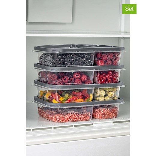 Violeta Home Pojemniki (4 szt.) w kolorze antracytowym - 24 x 15 x 5 cm ze sklepu Limango Polska w kategorii Pojemniki kuchenne - zdjęcie 187808236