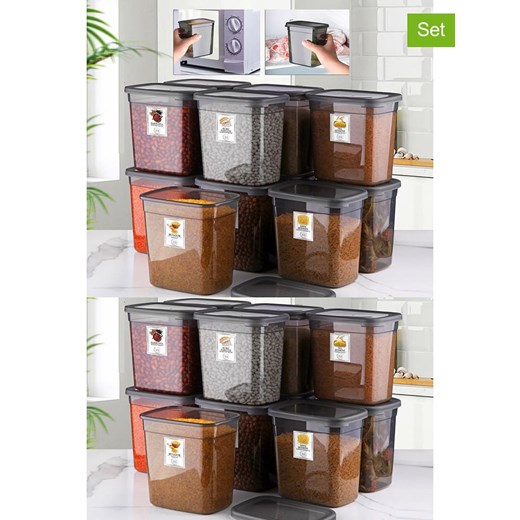 Violeta Home Pojemniki (24 szt.) w kolorze antracytowym - 2 l ze sklepu Limango Polska w kategorii Pojemniki kuchenne - zdjęcie 187808476