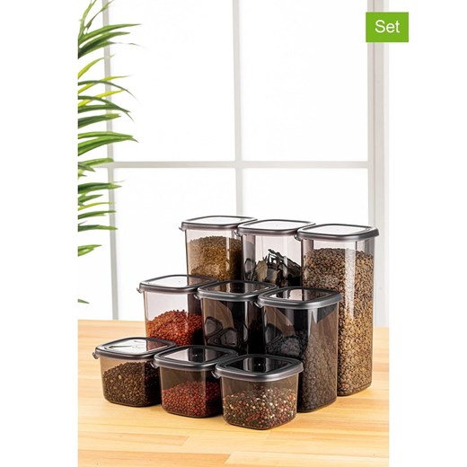 Violeta Home Pojemniki (9 szt.) w kolorze antracytowym ze sklepu Limango Polska w kategorii Pojemniki kuchenne - zdjęcie 187808489