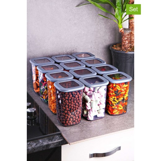 Violeta Home Pojemniki (12 szt.) w kolorze szarym - 1,2 l ze sklepu Limango Polska w kategorii Pojemniki kuchenne - zdjęcie 187808549