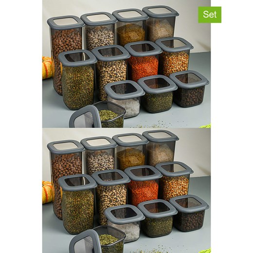 Violeta Home Pojemniki (24 szt.) w kolorze antracytowym ze sklepu Limango Polska w kategorii Pojemniki kuchenne - zdjęcie 187808577