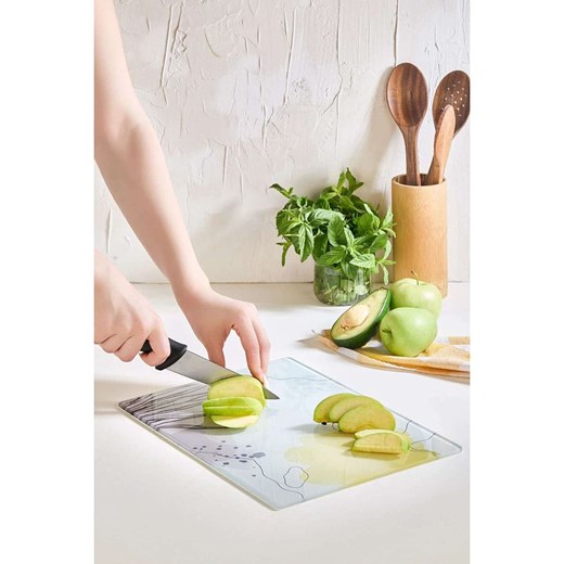 Violeta Home Deska w kolorze biało-żółtym do krojenia - 35 x 25 cm ze sklepu Limango Polska w kategorii Deski - zdjęcie 187808616