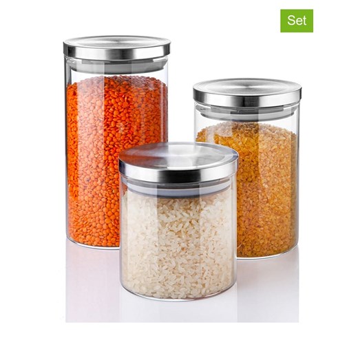Violeta Home Słoiki (3 szt.) w kolorze srebrnym ze sklepu Limango Polska w kategorii Pojemniki kuchenne - zdjęcie 187808677