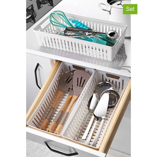 Violeta Home Organizery (3 szt.) w kolorze białym do szuflad - 34 x 9 cm ze sklepu Limango Polska w kategorii Akcesoria i przechowywanie - zdjęcie 187808678
