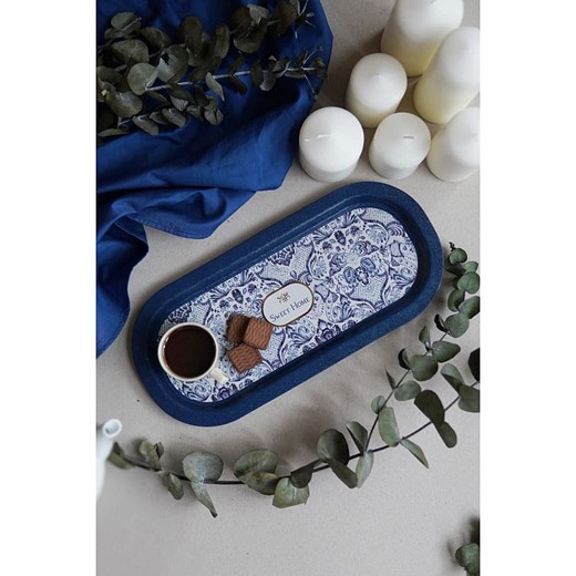 Violeta Home Taca w kolorze granatowym - 35 x 16 cm ze sklepu Limango Polska w kategorii Misy i tace dekoracyjne - zdjęcie 187808759