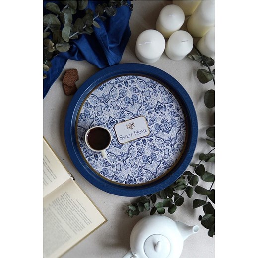 Violeta Home Taca w kolorze niebieskim - Ø 31,5 cm ze sklepu Limango Polska w kategorii Misy i tace dekoracyjne - zdjęcie 187808765