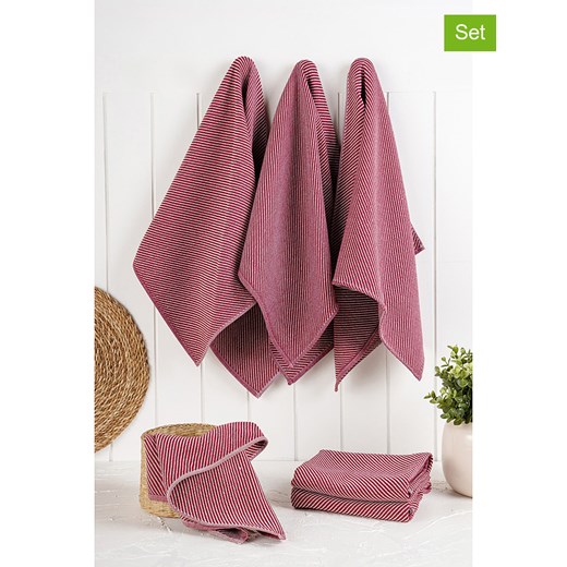 Violeta Home Ściereczki (6 szt.) w kolorze czerwonym do naczyń - 76 x 43 cm ze sklepu Limango Polska w kategorii Ścierki kuchenne - zdjęcie 187808769