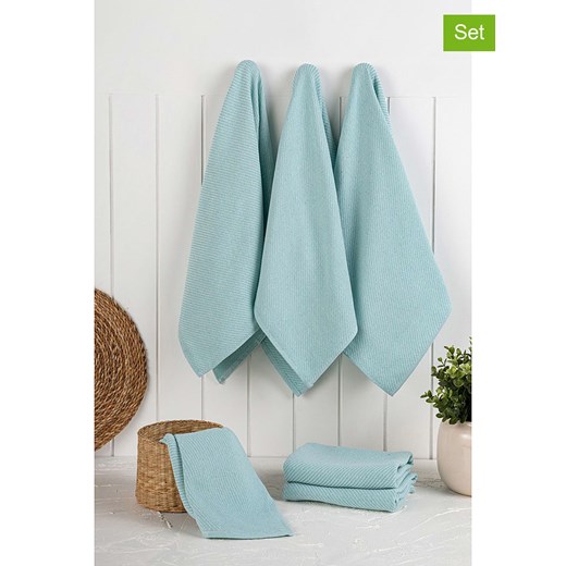 Violeta Home Ściereczki (6 szt.) w kolorze błękitnym do naczyń - 76 x 43 cm ze sklepu Limango Polska w kategorii Ścierki kuchenne - zdjęcie 187808775