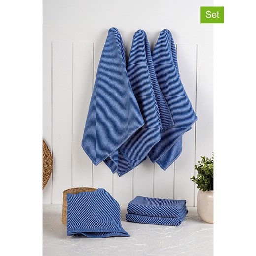 Violeta Home Ściereczki (6 szt.) w kolorze niebieskim do naczyń - 76 x 43 cm ze sklepu Limango Polska w kategorii Ścierki kuchenne - zdjęcie 187808777