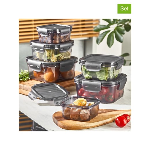 Violeta Home Pojemniki (6 szt.) w kolorze antracytowym ze sklepu Limango Polska w kategorii Pojemniki kuchenne - zdjęcie 187808817