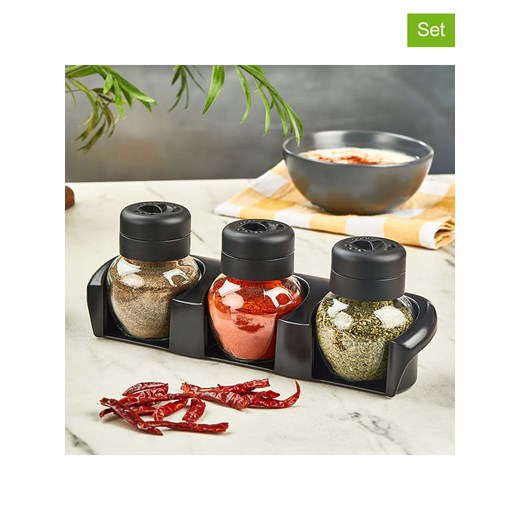 Violeta Home 4-częściowy zestaw w kolorze czarnym ze sklepu Limango Polska w kategorii Młynki do soli i pieprzu - zdjęcie 187808819