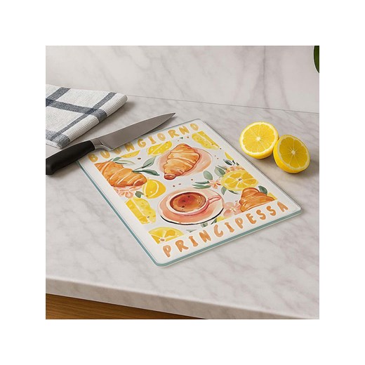 Violeta Home Deska w kolorze żółto-białym do krojenia - 40 x 30 cm ze sklepu Limango Polska w kategorii Deski - zdjęcie 187808946