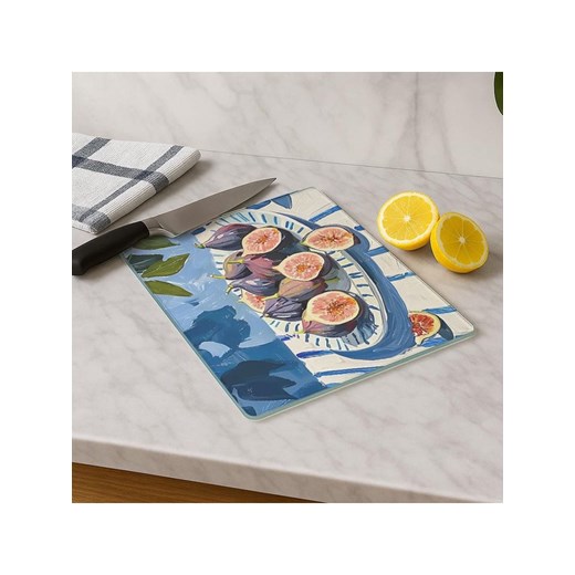 Violeta Home Deska w kolorze kremowo-niebieskim do krojenia - 40 x 30 cm ze sklepu Limango Polska w kategorii Deski - zdjęcie 187808955