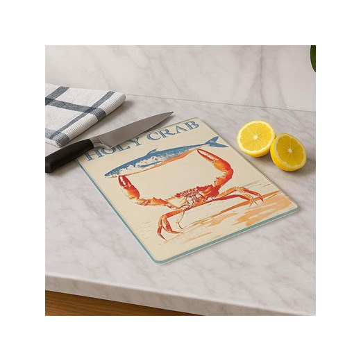 Violeta Home Deska w kolorze kremowo-niebiesko-czerwonym do krojenia - 40 x 30 cm ze sklepu Limango Polska w kategorii Deski - zdjęcie 187808959