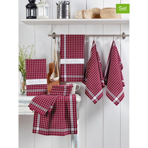 Elizabed Ściereczki (10 szt.) w kolorze bordowo-białym do naczyń ze sklepu Limango Polska w kategorii Ścierki kuchenne - zdjęcie 187808975