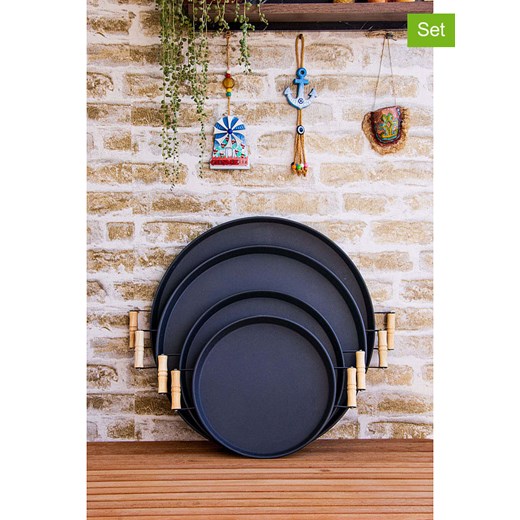 Violeta Home Tace (4 szt.) w kolorze czarnym Violeta Home onesize okazja Limango Polska