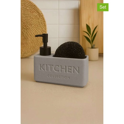 Violeta Home 2-częściowy zestaw w kolorze szaro-czarnym - 16 x 8 cm ze sklepu Limango Polska w kategorii Akcesoria i przechowywanie - zdjęcie 187809069