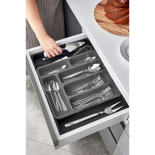 Violeta Home Organizer w kolorze antracytowym na sztućce - 35 x 31 cm ze sklepu Limango Polska w kategorii Sztućce - zdjęcie 187809096