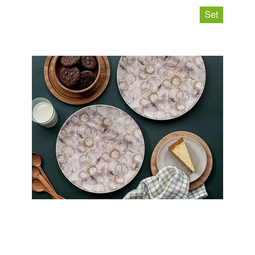 Violeta Home Talerze (6 szt.) w kolorze jasnoszaro-beżowym do serwowania - Ø 25,5 cm ze sklepu Limango Polska w kategorii Naczynia - zdjęcie 187809126