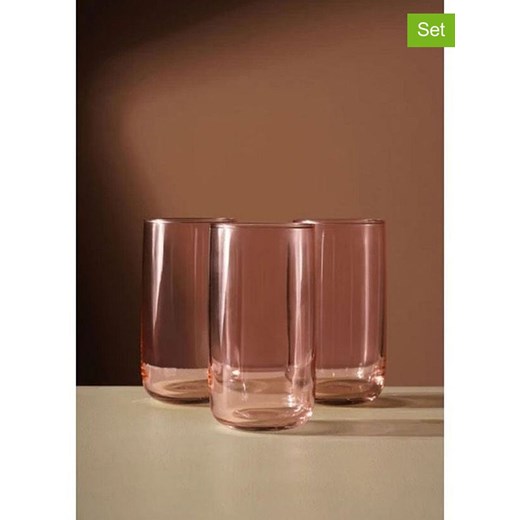 Violeta Home Szklanki (3 szt.) w kolorze jasnoróżowym - 365 ml ze sklepu Limango Polska w kategorii Naczynia - zdjęcie 187809187