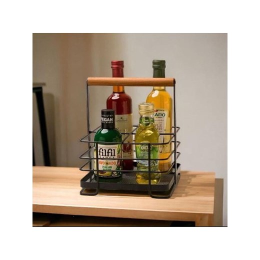 Violeta Home Organizer kuchenny w kolorze czarno-jasnobrązowym - 34 x 43 x 18 cm ze sklepu Limango Polska w kategorii Akcesoria i przechowywanie - zdjęcie 187809375