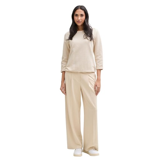 Tom Tailor Koszulka w kolorze beżowo-białym ze sklepu Limango Polska w kategorii Bluzki damskie - zdjęcie 187810168