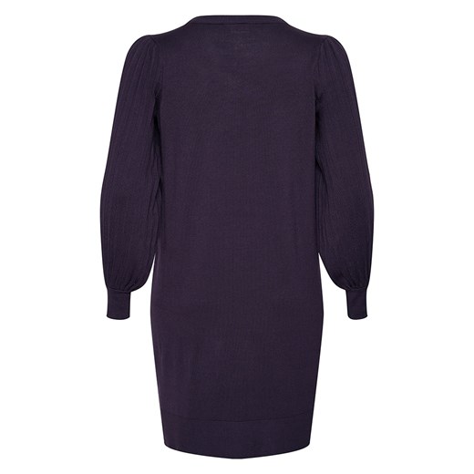 KAFFE curve Sukienka dzianinowa w kolorze ciemnofioletowym S Limango Polska wyprzedaż