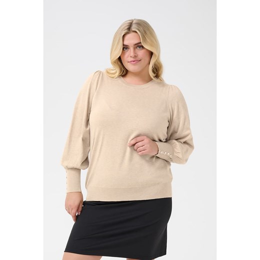 KAFFE curve Sweter w kolorze kremowym M okazyjna cena Limango Polska