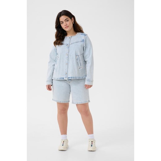 KAFFE curve Kurtka dżinsowa w kolorze błękitnym ze sklepu Limango Polska w kategorii Kurtki damskie - zdjęcie 187811039