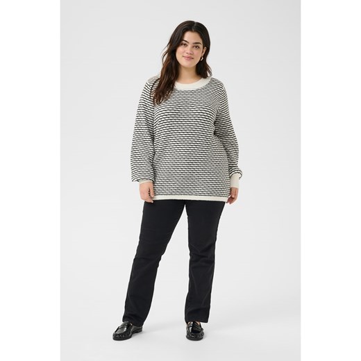 KAFFE curve Sweter w kolorze biało-czarnym ze sklepu Limango Polska w kategorii Swetry damskie - zdjęcie 187811138