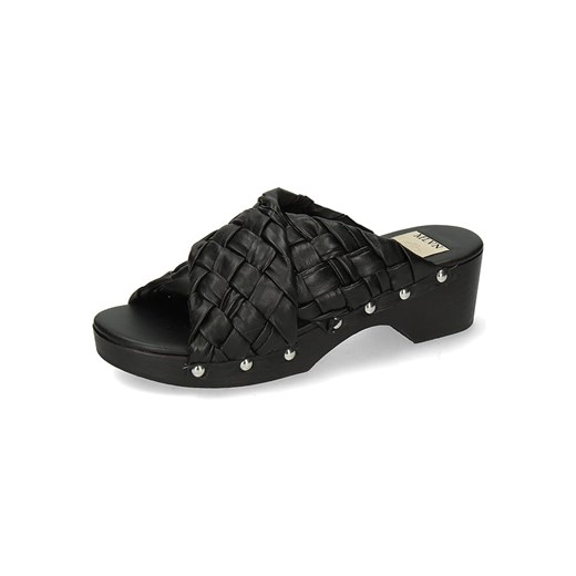 MELVIN &amp; HAMILTON Skórzane chodaki &quot;Sina 2&quot; w kolorze czarnym ze sklepu Limango Polska w kategorii Klapki damskie - zdjęcie 187811367