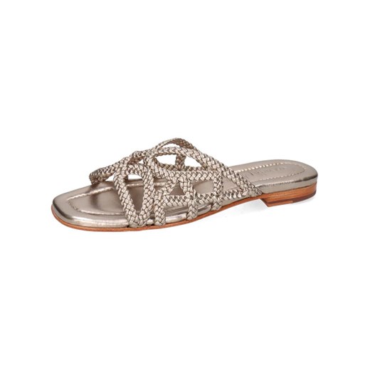 MELVIN &amp; HAMILTON Skórzane klapki &quot;Elodie 64&quot; w kolorze złotym ze sklepu Limango Polska w kategorii Klapki damskie - zdjęcie 187812298