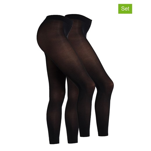 camano Legginsy (2 pary) &quot;Online everyday&quot; w kolorze czarnym - 60 DEN ze sklepu Limango Polska w kategorii Spodnie damskie - zdjęcie 187813637