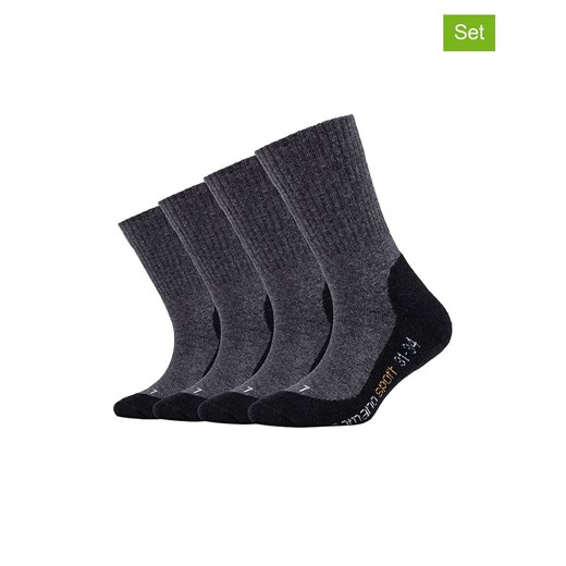 camano Skarpety (4 pary) w kolorze antracytowo-czarnym Camano 35-38 Limango Polska okazja