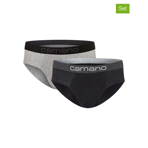 camano Slipy (2 pary) w kolorze czarno-szarym ze sklepu Limango Polska w kategorii Majtki męskie - zdjęcie 187813767