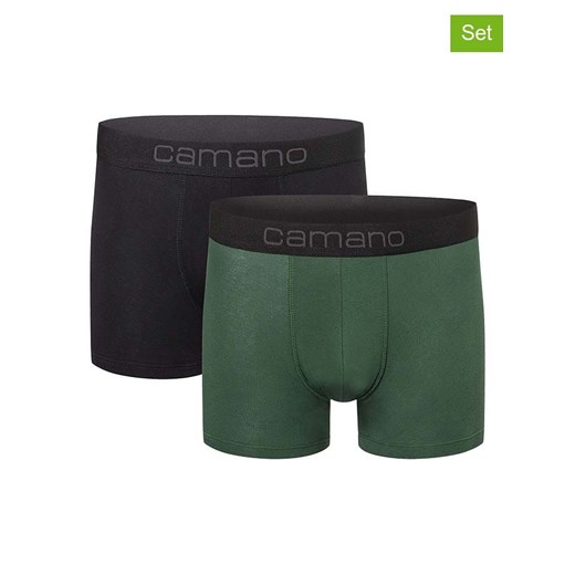 camano Bokserki (2 pary) w kolorze czarno-zielonym ze sklepu Limango Polska w kategorii Majtki męskie - zdjęcie 187813778