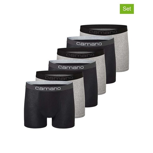 camano Bokserki (6 par) w kolorze czarno-szarym ze sklepu Limango Polska w kategorii Majtki męskie - zdjęcie 187813785