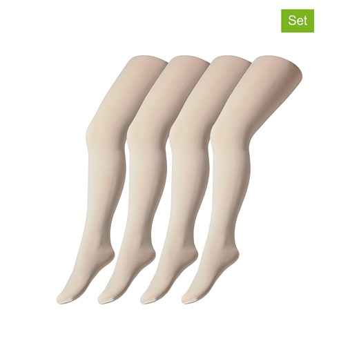camano Rajstopy (4 pary) w kolorze kremowym - 40 DEN ze sklepu Limango Polska w kategorii Rajstopy dziecięce - zdjęcie 187813805